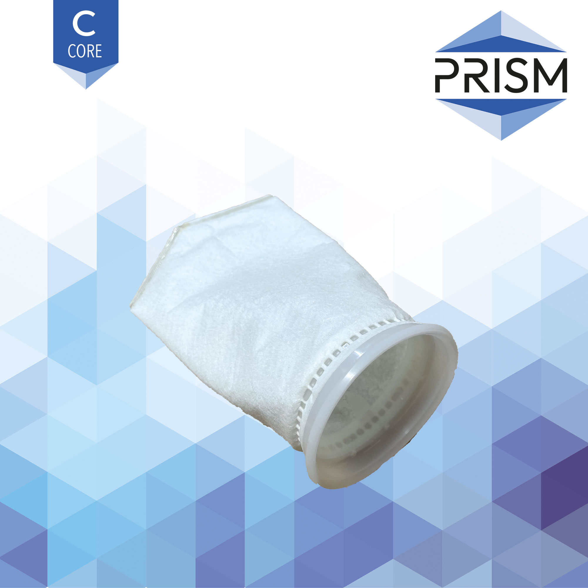 FB-PL-5-4x9-C    PRISM CORE RANGE :  Bag Polyester 5 micron Size 3 Polypropylene Flanged Neck