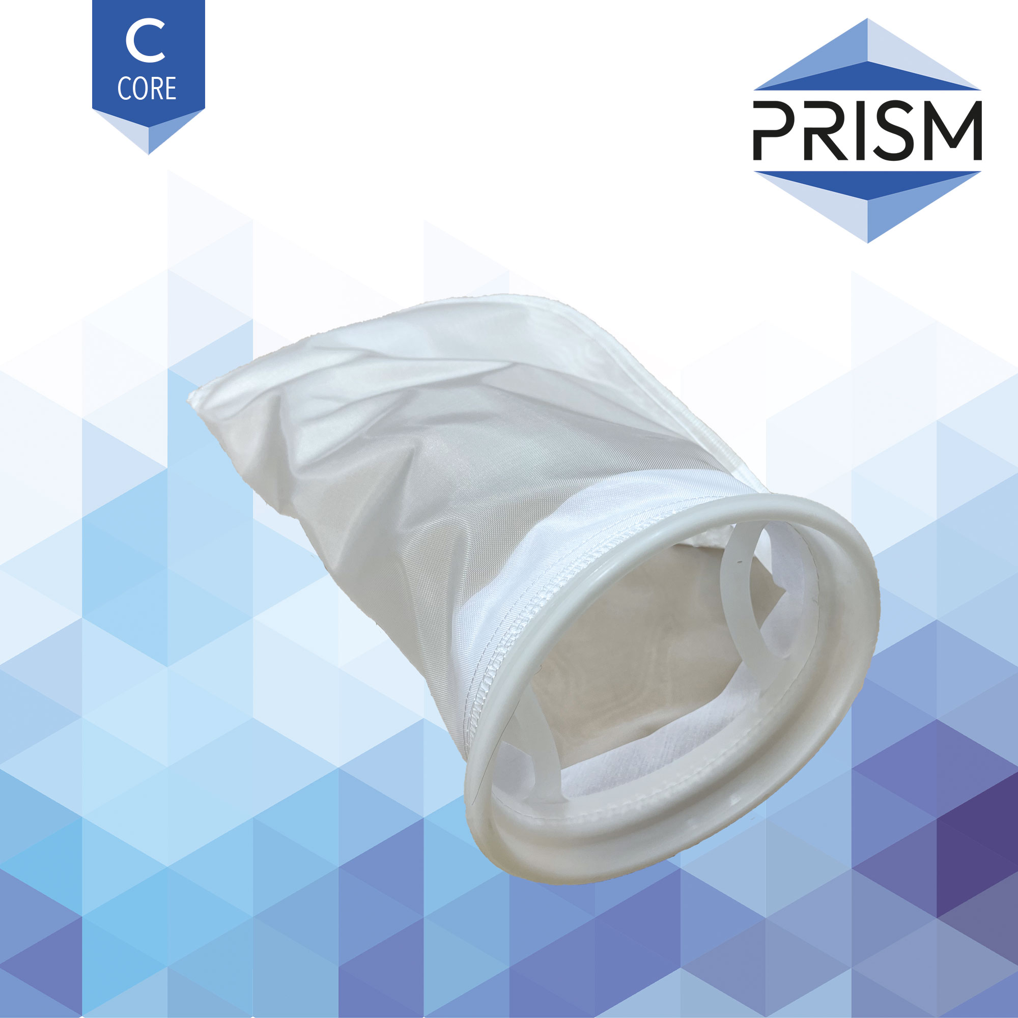 FB-NY-250-7x16-C    PRISM CORE RANGE :  Bag Nylon 250 micron Size 1 Polypropylene Flanged Neck