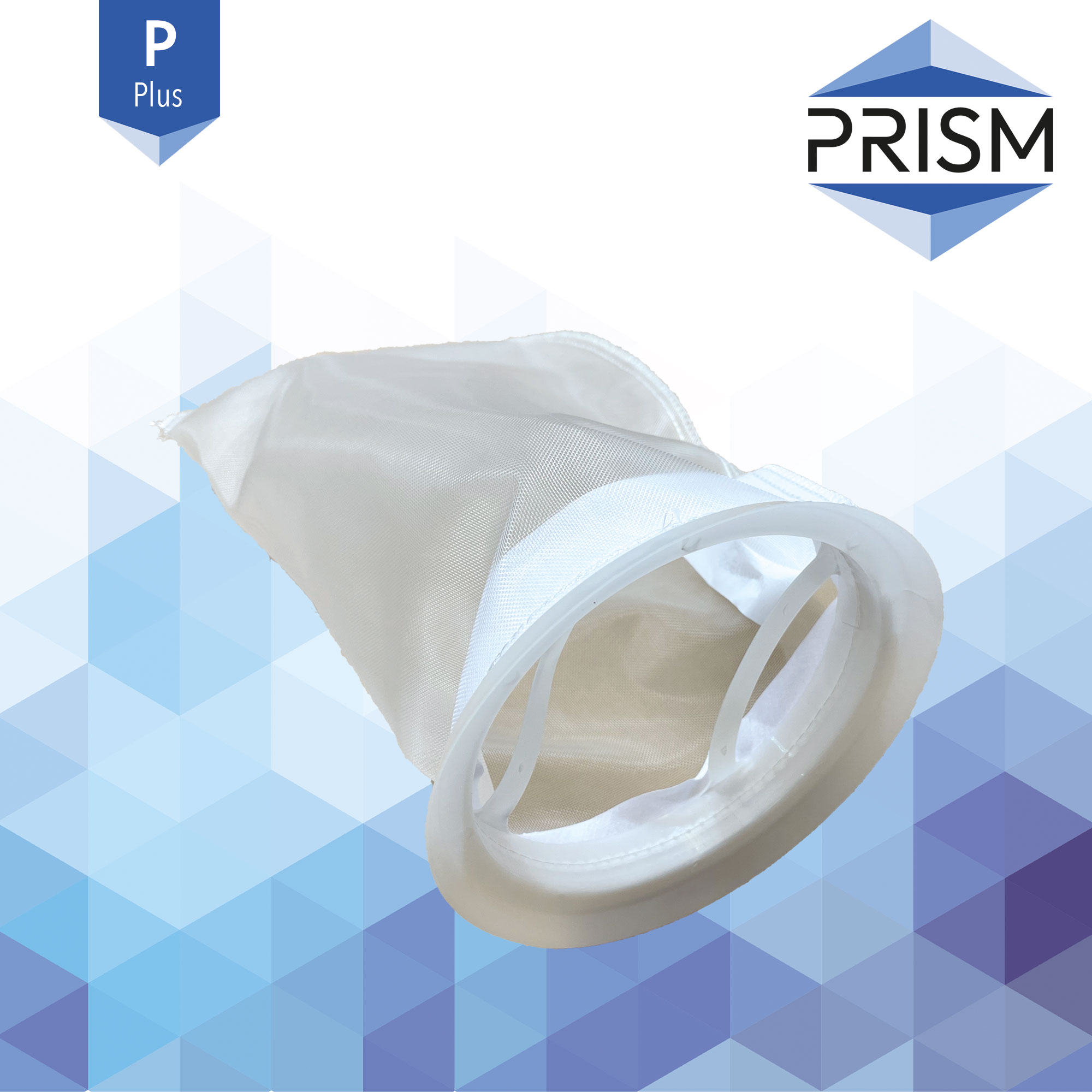 FB-NY-50-7x16-P    PRISM PLUS RANGE :  Bag Nylon 50 micron Size 1 Polypropylene Flared Neck
