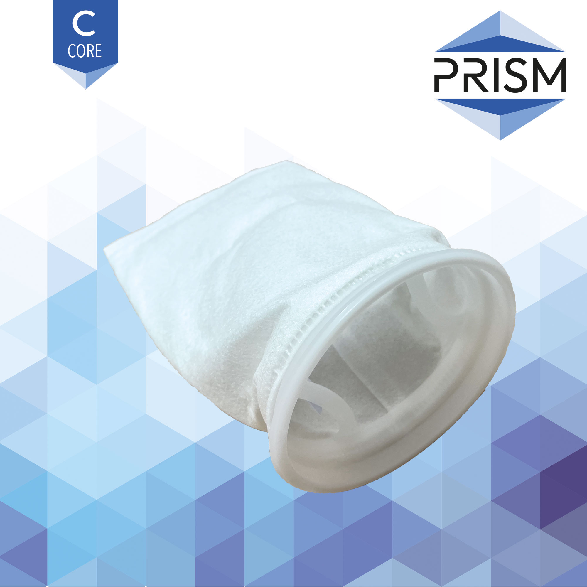 FB-PL-5-7x16-C    PRISM CORE RANGE :  Bag Polyester 5 micron Size 1 Polypropylene Flanged Neck
