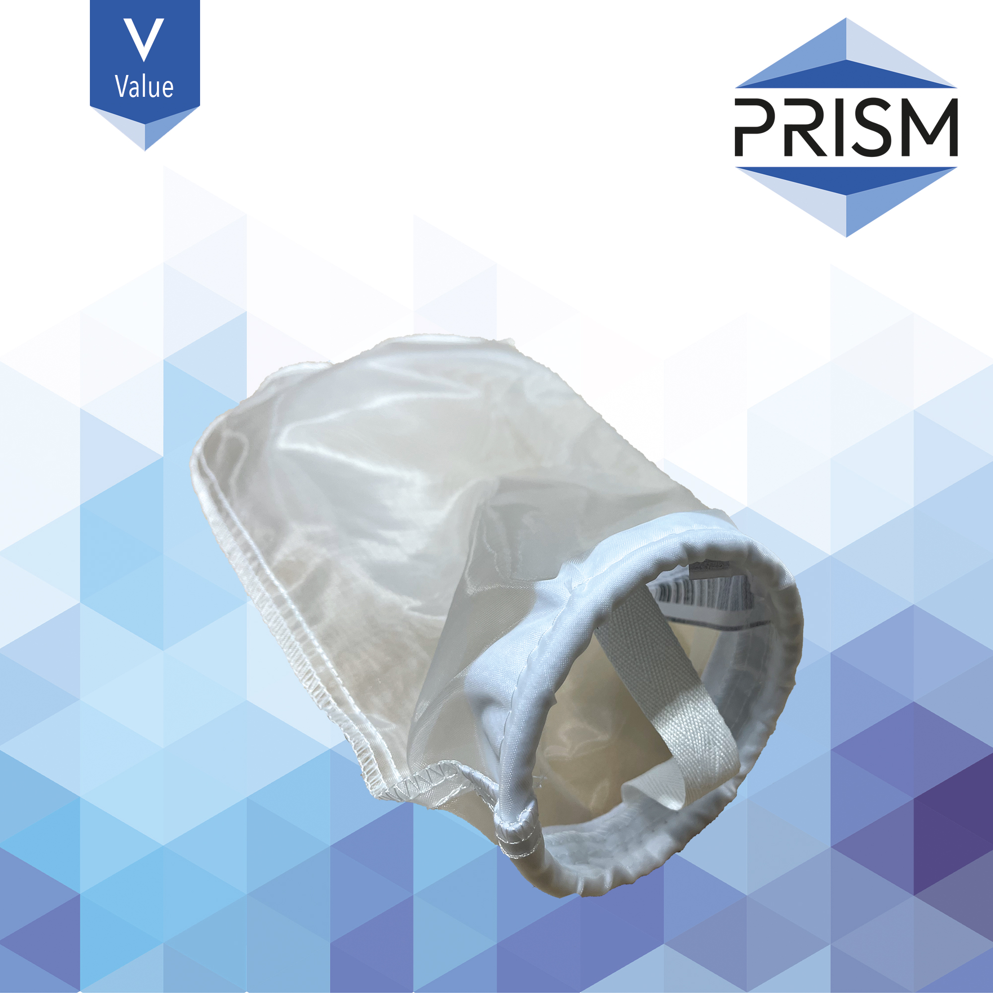 FB-NY-300-4x14-V    PRISM VALUE RANGE :  Bag Nylon 300 micron Size 4 Polypropylene Neck Ring