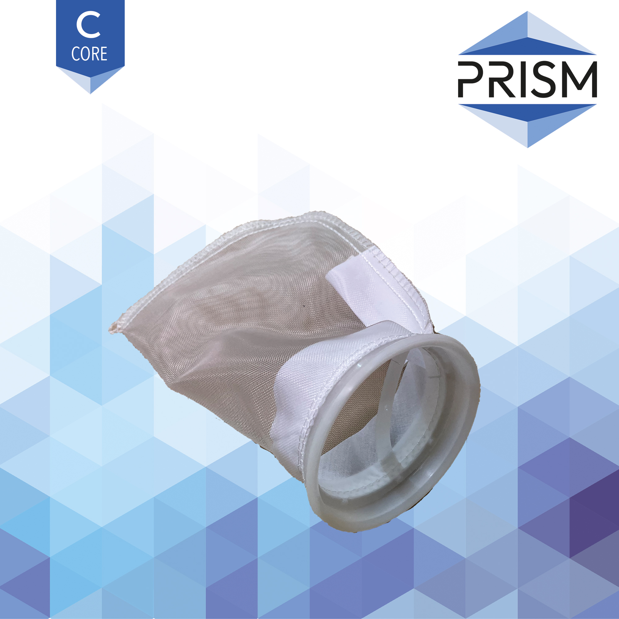 FB-NY-200-4x9-C    PRISM CORE RANGE :  Bag Nylon 200 micron Size 3 Polypropylene Flanged Neck