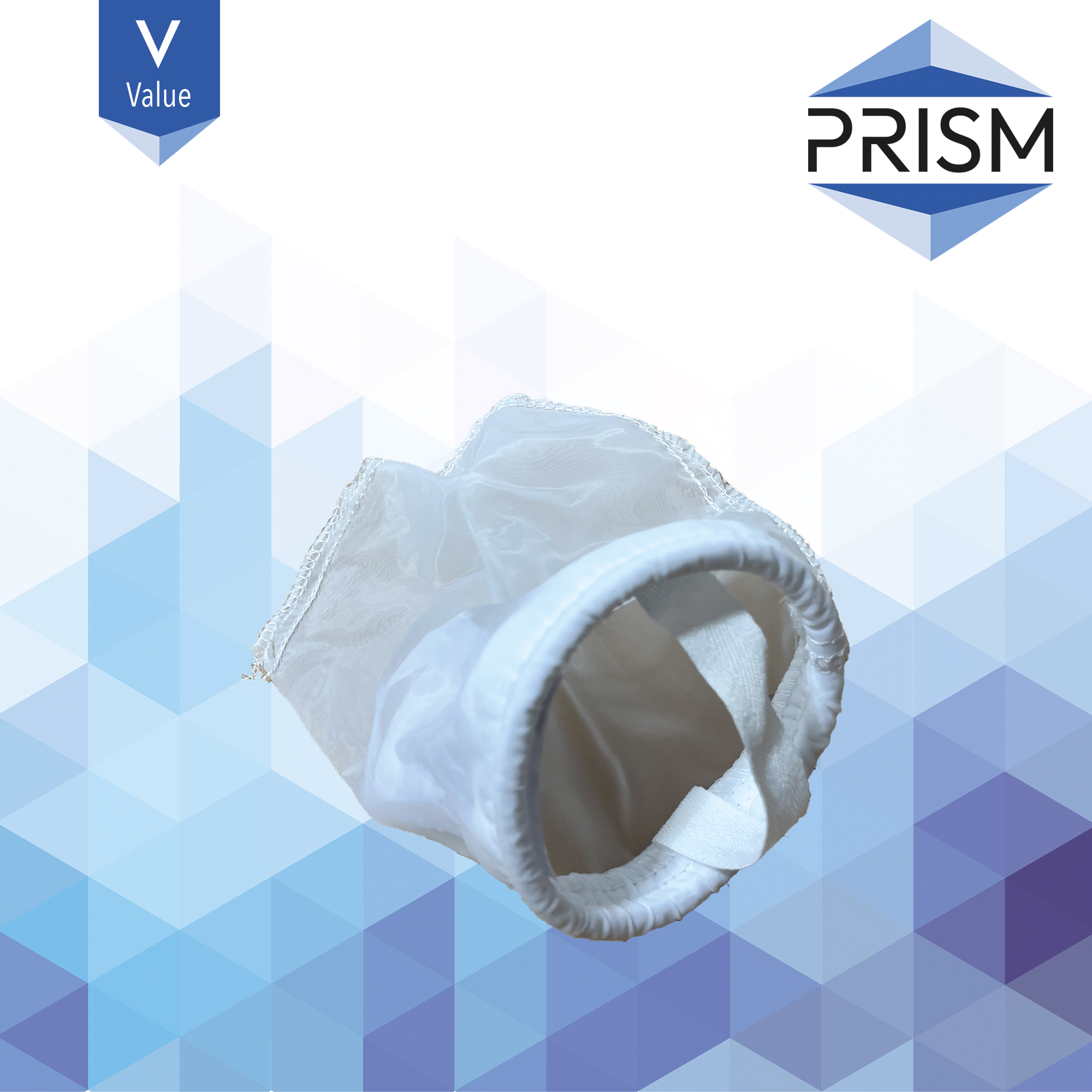 FB-NY-1000-4x9-V    PRISM VALUE RANGE :  Bag Nylon 1000 micron Size 3 Polypropylene Neck Ring