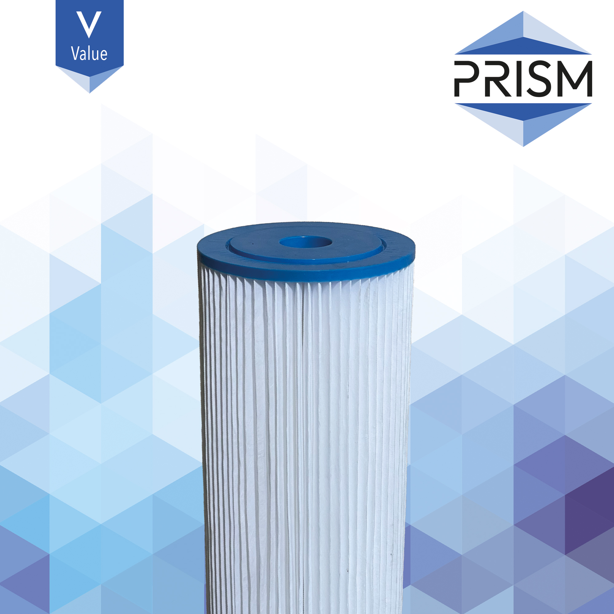 FC-SPPL-30-L10-1X-V    PRISM VALUE RANGE :  Polyester Pleated Filter 30 micron 93/4'' for Large Diameter