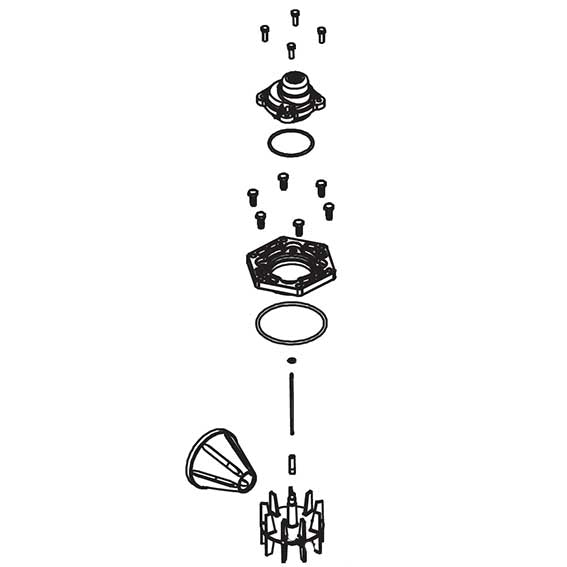 Fleck 62078-02 Service Kit 3" SS Meter 3900 Ext Range