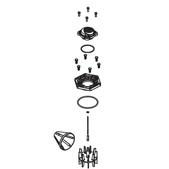 Fleck 62078-01 Service Kit 3" SS Meter 3900 Std Range