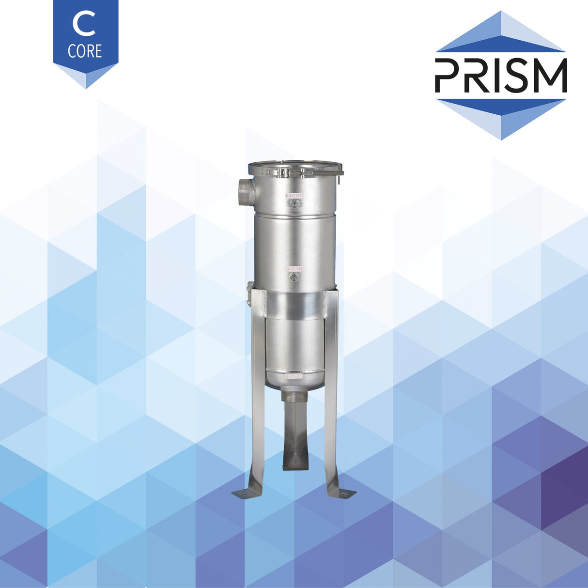 BH-SS-4x9-11/2-B-C  PRISM CORE RANGE : Bag Housing Stainless Steel 1 Round Size 3 1.5"BSPT-M