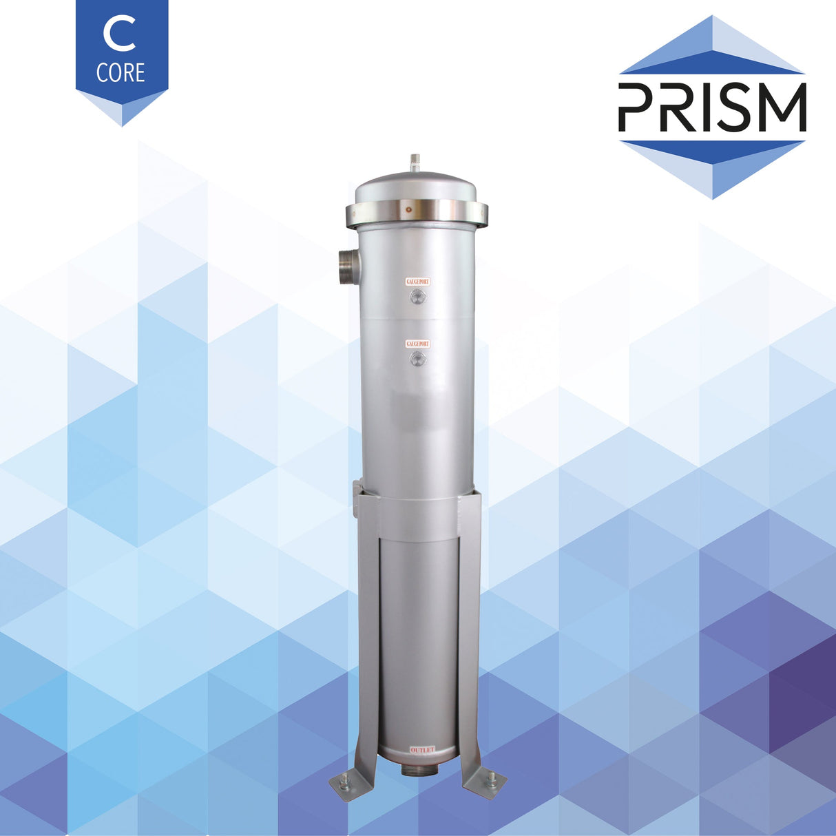 BH-SS-7x32-2-B-C  PRISM CORE RANGE : Bag Housing Stainless Steel 1 Round Size 2 2"BSPT-M