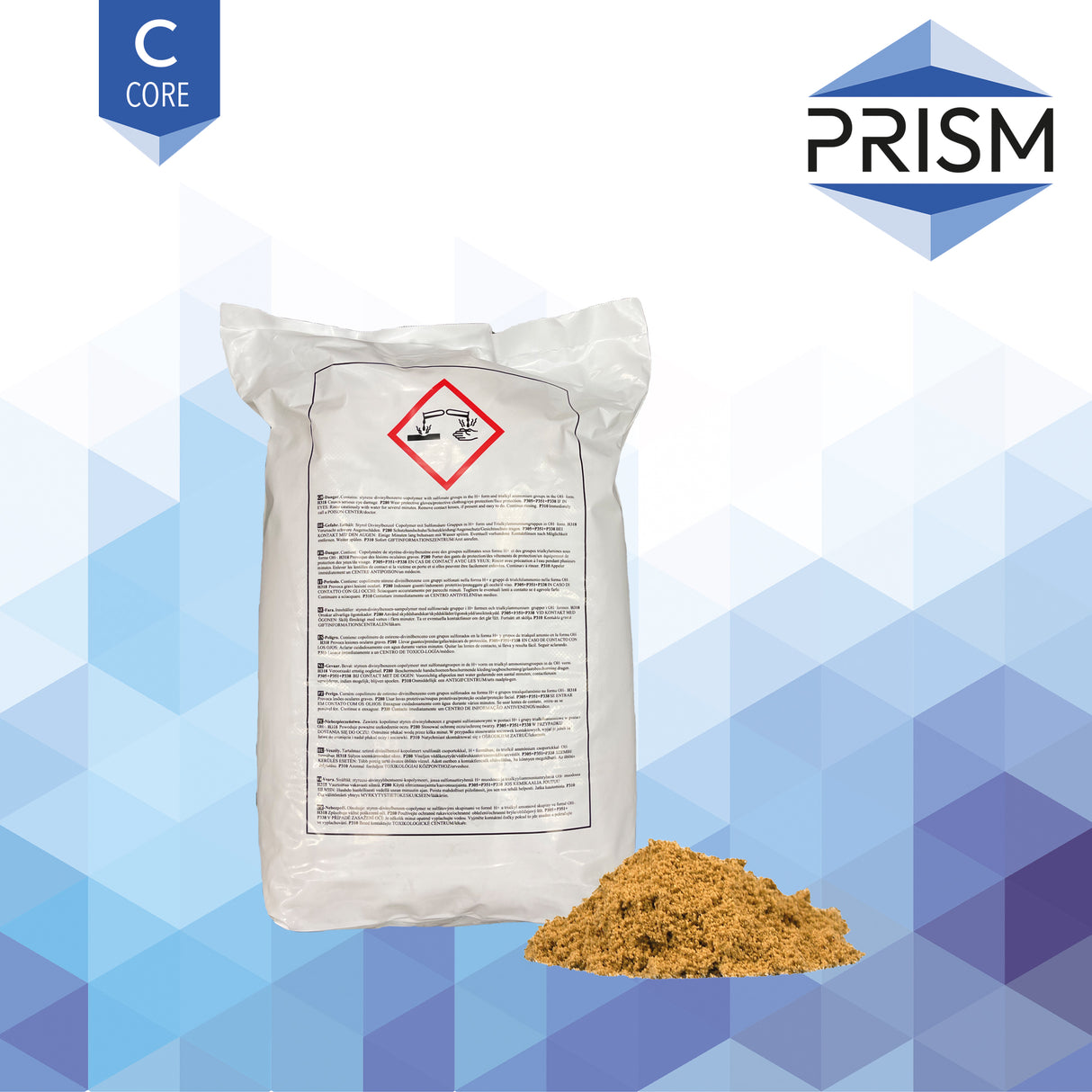 FM-MRDI-25L-C PRISM CORE RANGE : Mixed Bed DI Resin - 25 Litre Bag