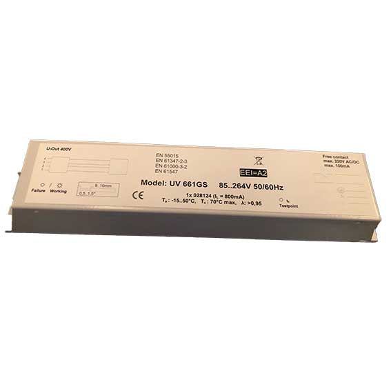 UV 661G Ballast 85-264V 50/60 Hz MG6R80G, UV661G, UV 661GS | GAPS Water Treatment