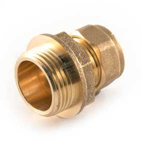 1/2" Male Thread x 15mm Compression (Brass)