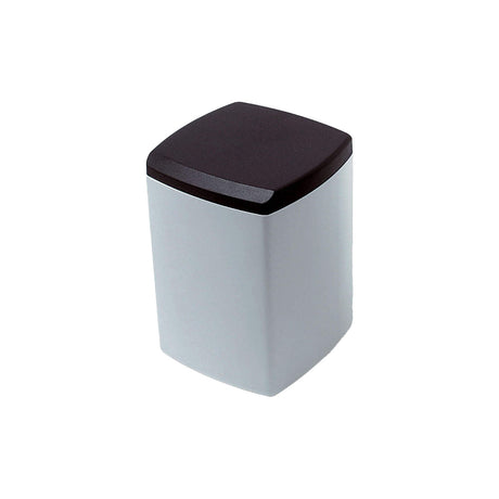 Square White Brine Tank Black Cover 35 L