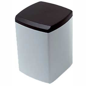 Square White Brine Tank Black Cover 35 L