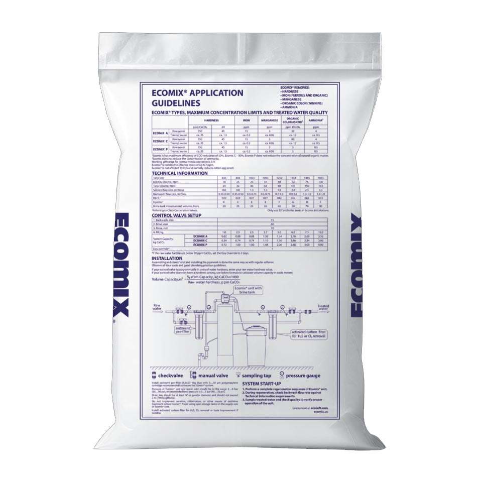 Ecomix A 25 Litres (Iron Manganese Moderate Organic Matter Ammonium Hardness)