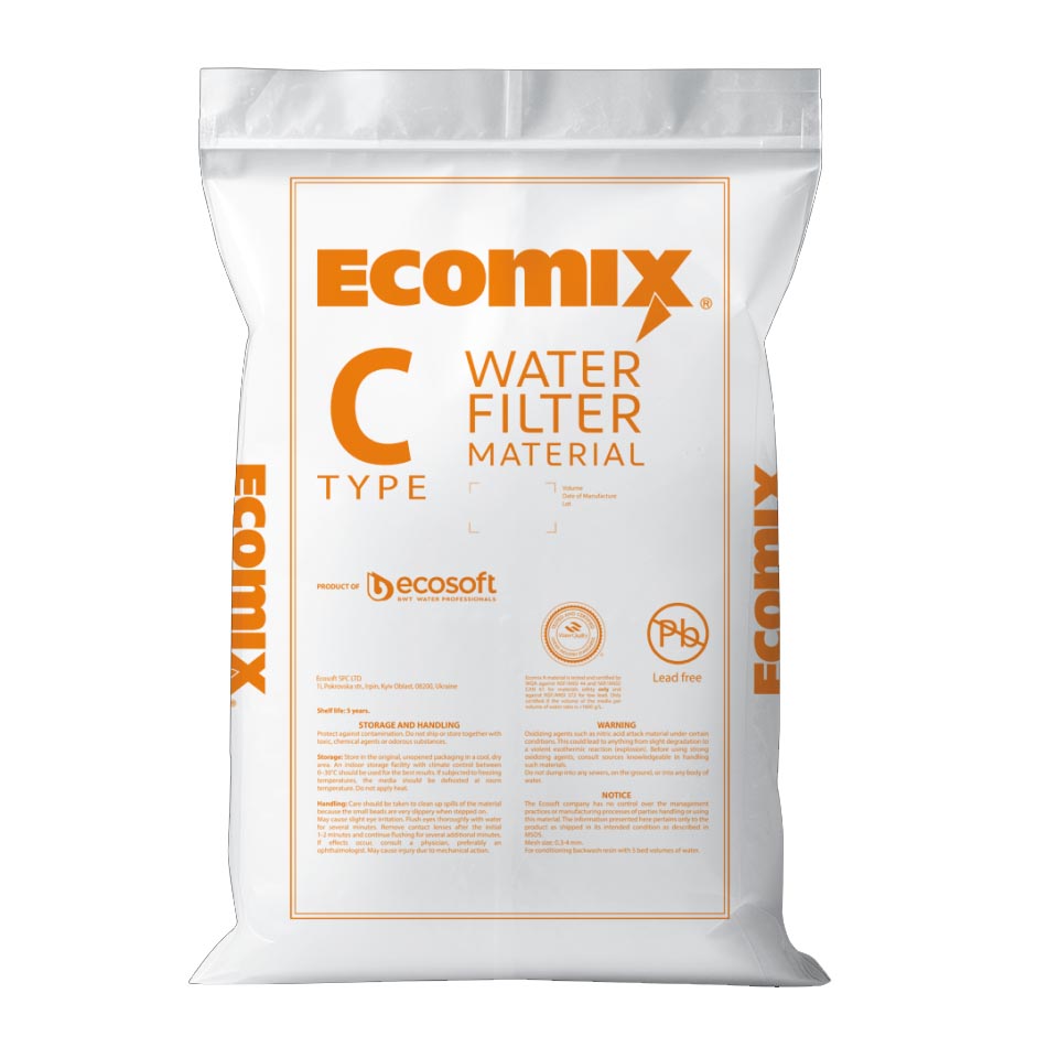 Ecomix C 25 Litres (Iron Manganese High Organic Matter Ammonium Hardness)