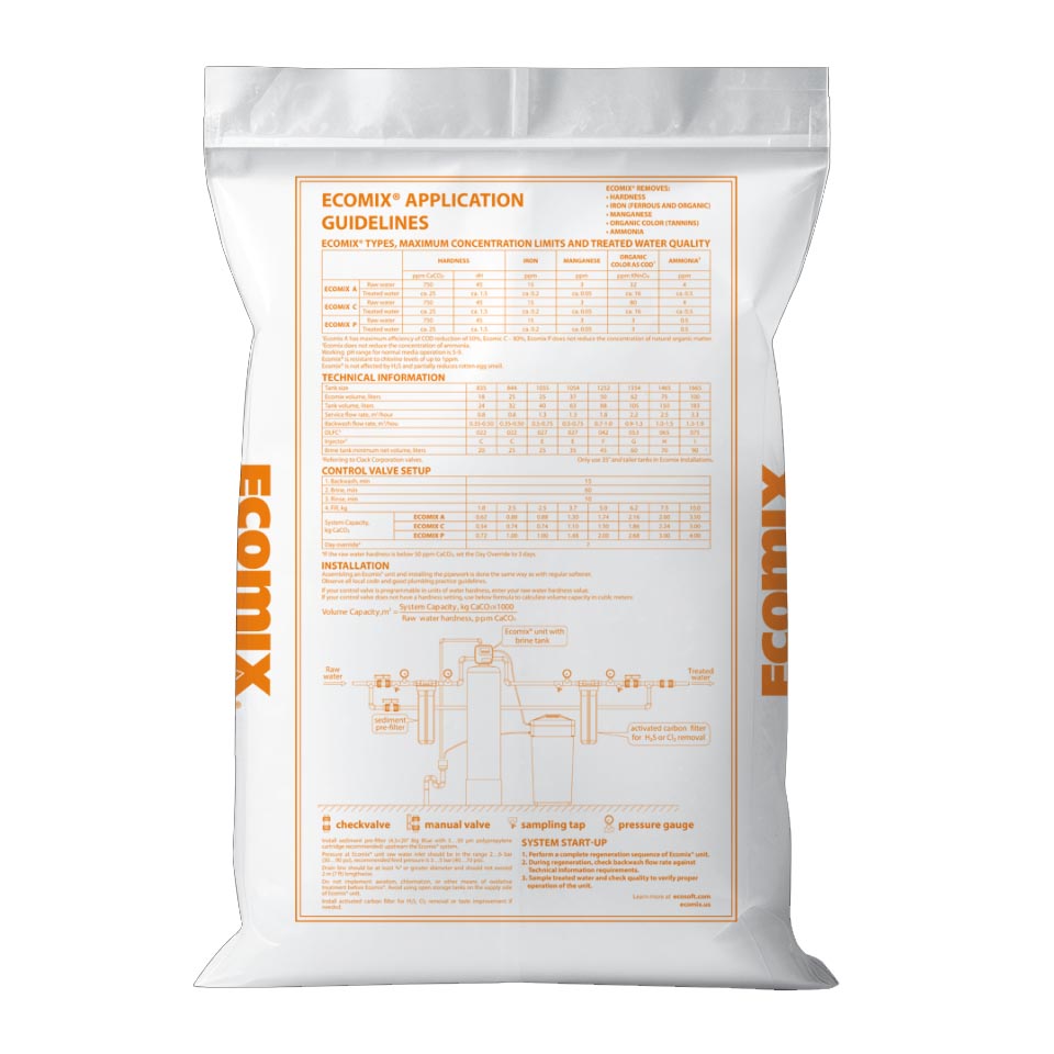 Ecomix C 25 Litres (Iron Manganese High Organic Matter Ammonium Hardness)