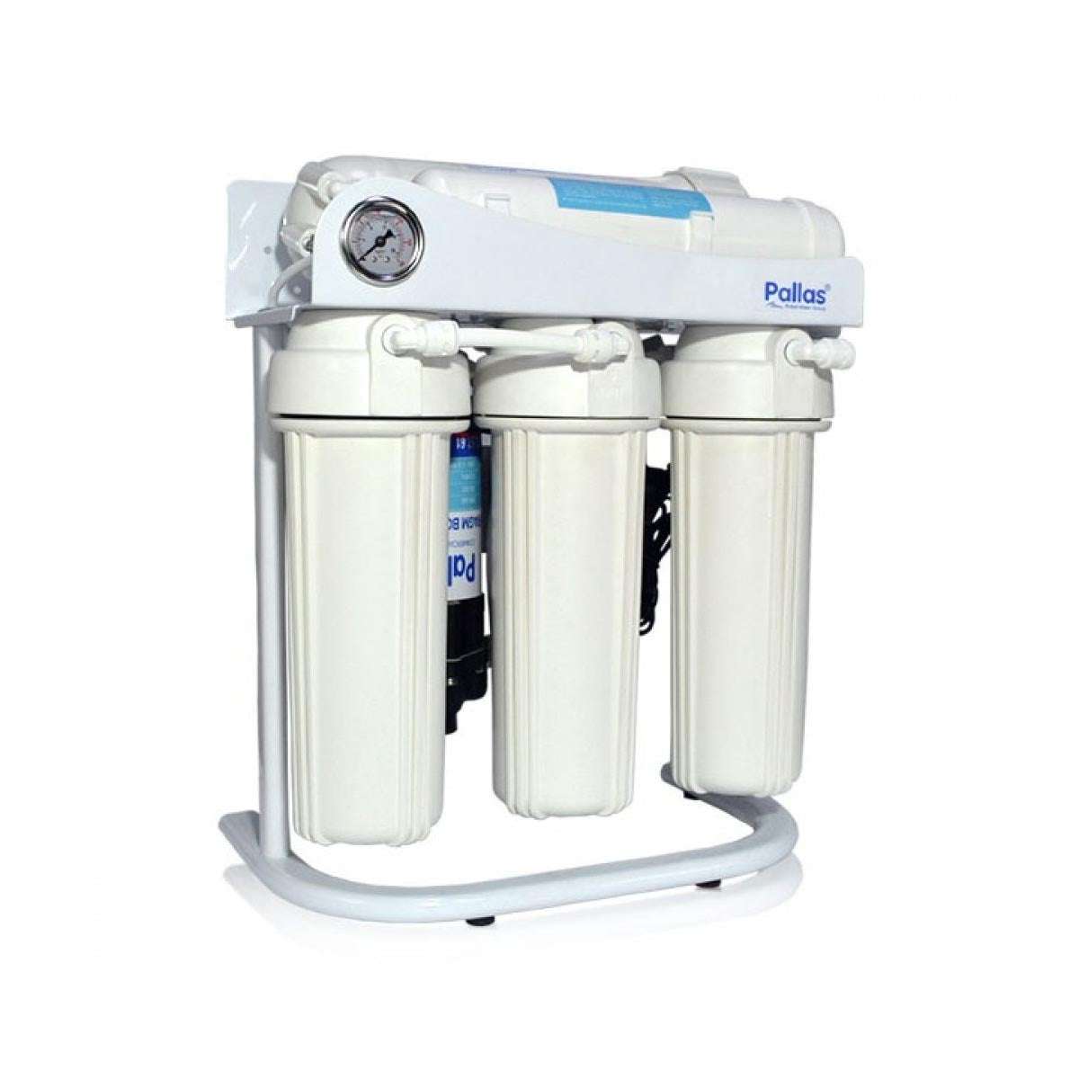 Pallas EF-500 Reverse Osmosis System 500 GPD with pump and filtration components.