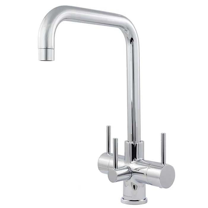 Acquapuro Monza 3 Way 3 Lever Tap Chrome