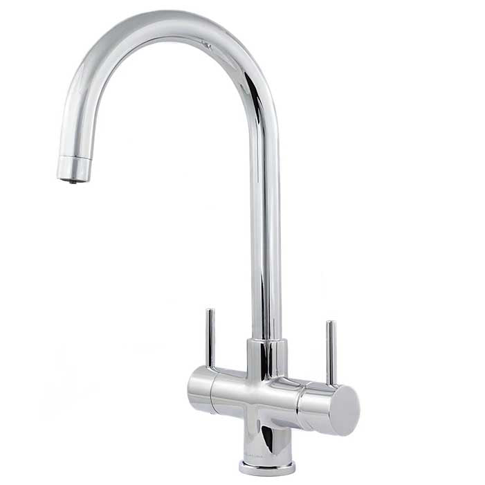 Acquapuro Verona 3 Way 2 lever Tap Chrome